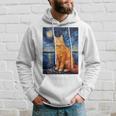 猫のポートレートオイル印刷甘い子猫 長袖tシャツ パーカー 彼への贈り物
