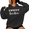 Baba Hearts Baba Grandma Baba Grandmother Small Black Women Hoodie