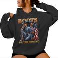 Boots On The Ground 4Th Of July All American Girl Cowgirl Women Hoodie