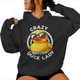 Crazy Duck Lady キュート アヒル ママ アヒルの所有者 面白い I Love Ducks レディースパーカー