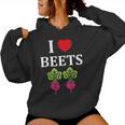 Food Humor Beetrootimpleegetable I Love Beets レディースパーカー