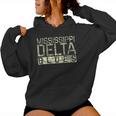 Mississippi Delta Blues Intage Retro Envejecida Sudadera con capucha para mujer