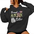 Proud Army Sister Military Sister With Dog Tag Us Flag Women Hoodie