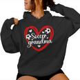 Soccer Grandma Heart Grandma Of A Soccer Player Grandmother Women Hoodie