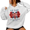 Bandera Del Díae 80 Aniversario 2025 E Day 80-E Day 2025 Cuello Sudadera con capucha para mujer