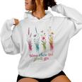 Christian Wildflowers Brushstroke Bloom Where God Plants You Women Hoodie
