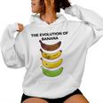 The Evolution Of Banana Novelty Graphic & Cool s レディースパーカー