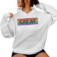 Lgbtq Gay Af Pride Lgbt Ally Rainbow Flag Retrointage レディースパーカー