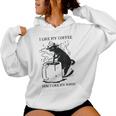 Magic Coffee Cat 面白い猫 レディースパーカー
