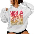 Momは一時的に順不同でおもしろいジョーク ママ向け レディースパーカー