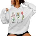 Vintage Floral Plant Foxglove Daisy Tulip Flowers Mom Women Women Hoodie