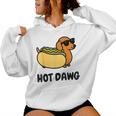 面白い犬 ホットドッグ 食通 駄洒落ギフト 男性 女性 キッズ 男の子 女の子 レディースパーカー