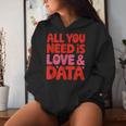 All You Need Is Love & Data Teacher コンピュータースプレッドシート レディースパーカー 彼女への贈り物