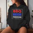 Bbq Beer Freedom シャツ レディースパーカー 彼女への贈り物