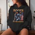 Boots On The Ground 4Th Of July All American Girl Cowgirl Women Hoodie Gifts for Her