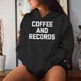 Coffee & Records 面白いビニールレコードコレクターミュージック レディースパーカー 彼女への贈り物
