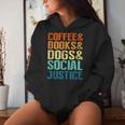 Coffee Books Dogsocial Justice レディースパーカー 彼女への贈り物
