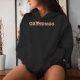 Highland Cow Grandma Mother's Day Grandmoo Mimi Cow Farm Women Hoodie Gifts for Her
