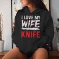 メンズ Knife Collector I Love My Wife ナイフ レディースパーカー 彼女への贈り物