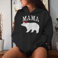 Mama Bear Xmas Buffalo Plaid Lights Matching Family Pajama レディースパーカー 彼女への贈り物