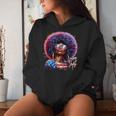 Melanin Afro African Happy 4Th Of July Black Girl Us Flag Women Hoodie Gifts for Her