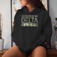 Mississippi Delta Blues Intage Retro Envejecida Sudadera con capucha para mujer Regalos para ella