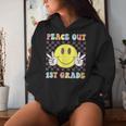 Peace Out First Grade Cute Groovy Last Day Of 1St Grade Women Hoodie Gifts for Her