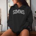 Simms Oklahoma Ok ビンテージ アスレチック スポーツデザイン レディースパーカー 彼女への贈り物