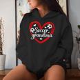 Soccer Grandma Heart Grandma Of A Soccer Player Grandmother Women Hoodie Gifts for Her