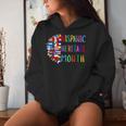 Sunflower Latino Countries Flags Hispanic Heritage Month Women Hoodie Gifts for Her
