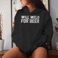 Will Weld For Beer 溶接シャツ レディースパーカー 彼女への贈り物
