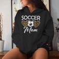 Women'soccer Mom Mother Leopardoccer Mom With-Neck Kapuzenpullover für Damen Geschenke für Sie