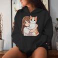 猫と少女 Cat And Girl レディースパーカー 彼女への贈り物