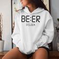 Beer O'clock ビールタイム 面白いギフト ビール愛好家 レディースパーカー 彼女への贈り物