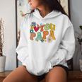 Groovy 父の日 I Love You Papa フラワー ヒッピー レディースパーカー 彼女への贈り物