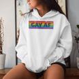 Lgbtq Gay Af Pride Lgbt Ally Rainbow Flag Retrointage レディースパーカー 彼女への贈り物