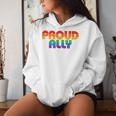 Lgbtq Proud Ally Lesbian Gay Pride Lgbt Ally Rainbowintage レディースパーカー 彼女への贈り物