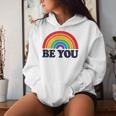 Lgbtq Be You Pocket Gay Pride Lgbt Ally Rainbow Flagintage レディースパーカー 彼女への贈り物