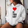 I Love Heart Red If Youay For アパレル レディースパーカー 彼女への贈り物