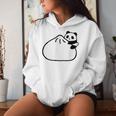 肉まんに抱きつくパンダ かわいい チャイナ 白黒 Panda Meat Bun レディースパーカー 彼女への贈り物