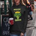 Broccoli Queen ブロッコリーの女王 ブロッコリー ベジタリアン・ベジタブル ブロッコリー レディースパーカー 面白い贈り物