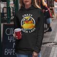 Crazy Duck Lady キュート アヒル ママ アヒルの所有者 面白い I Love Ducks レディースパーカー 面白い贈り物