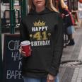Happy 41St Birthday アイデア 41歳の男性と女性に レディースパーカー 面白い贈り物