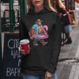 Hawaiian Bigfoot Sasquatch Pink Flamingo Pool Party Summer Women Hoodie Personalized Gifts