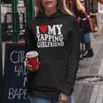 I Love My Yapping Girlfriend レディースパーカー 面白い贈り物