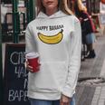 Happy Banana ファニーバナナラブ フルーツバナナ スマイリーフェイス レディースパーカー 面白い贈り物