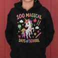 100Th Day Ofchool Unicorn 100 魔法の日々 先生 女の子 レディースパーカー