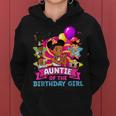 Auntie The Birthday Girl Party Pink Doll Family Decorations Women Hoodie