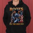 Boots On The Ground 4Th Of July All American Girl Cowgirl Women Hoodie