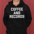 Coffee & Records 面白いビニールレコードコレクターミュージック レディースパーカー